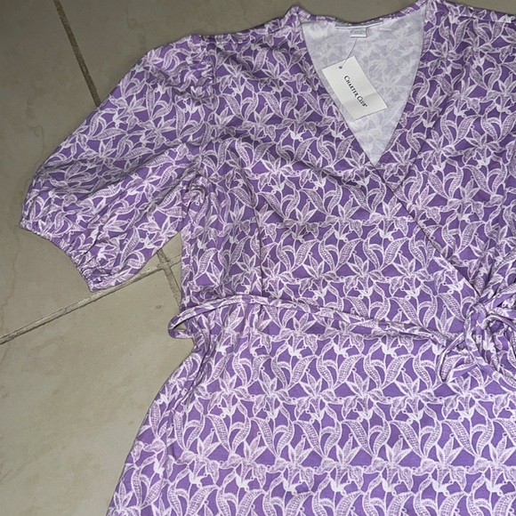 Charter Club‎ Floral Wrap-Front Knit Top Sz. XS - Picture 4 of 6